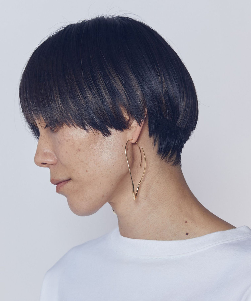 1er Arrondissement ＜BAR JEWERY（バー ジュエリー）＞"DRIFT"ピアス（両耳） ゴールド