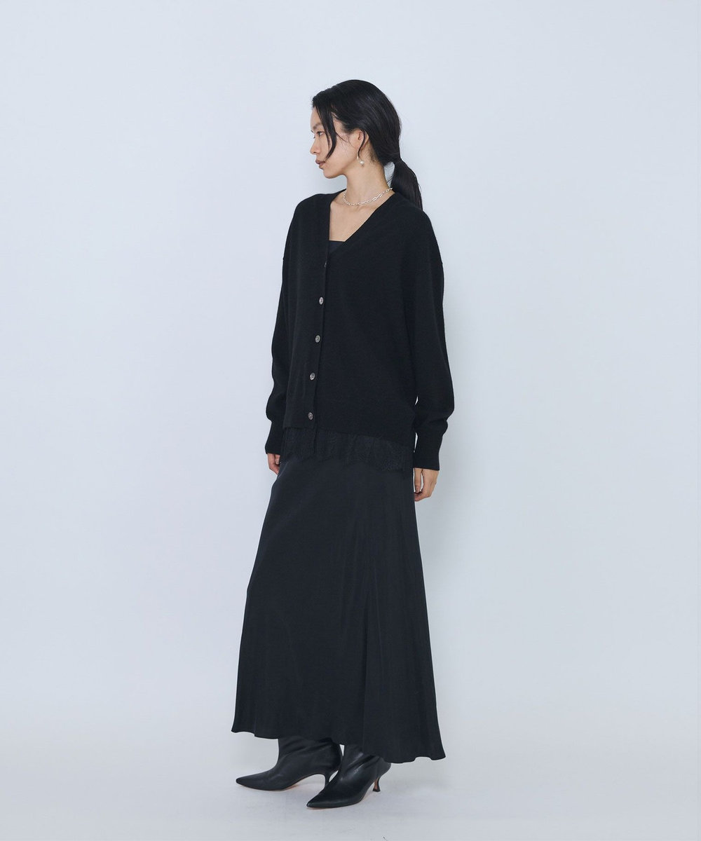 1er Arrondissement へアリータッチレースカーディガン ブラック