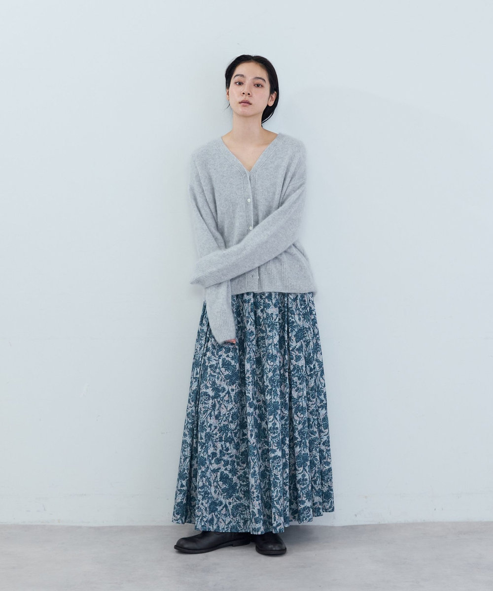 ADIEU TRISTESSE リバティプリントギャザースカート ブルー系その他