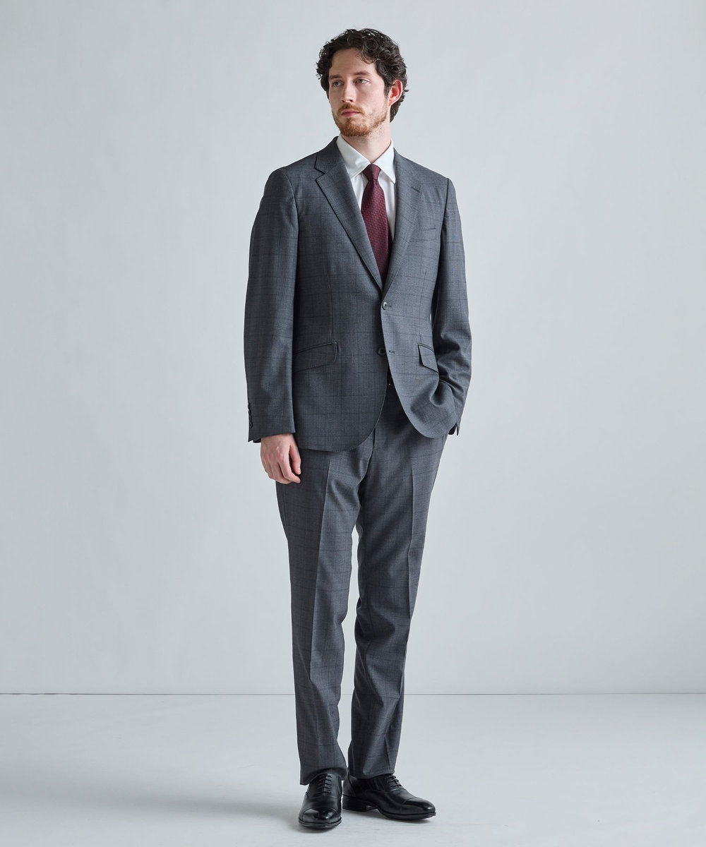 MEN'S BIGI 【TIE YOUR TIE /タイユアタイ】ジオメトリック柄ネクタイ ボルドー