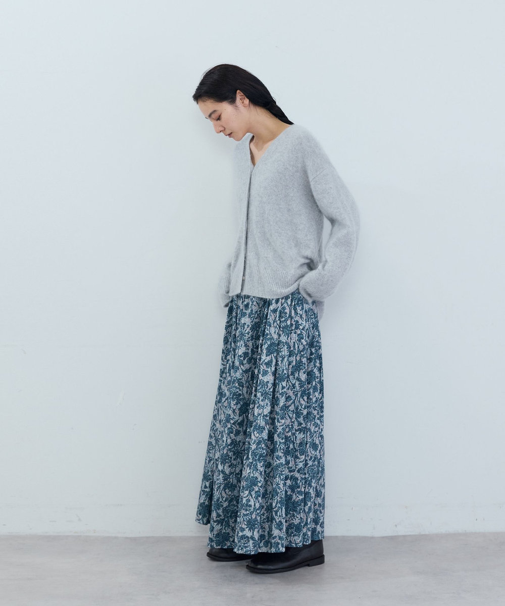 ADIEU TRISTESSE リバティプリントギャザースカート ブルー系その他