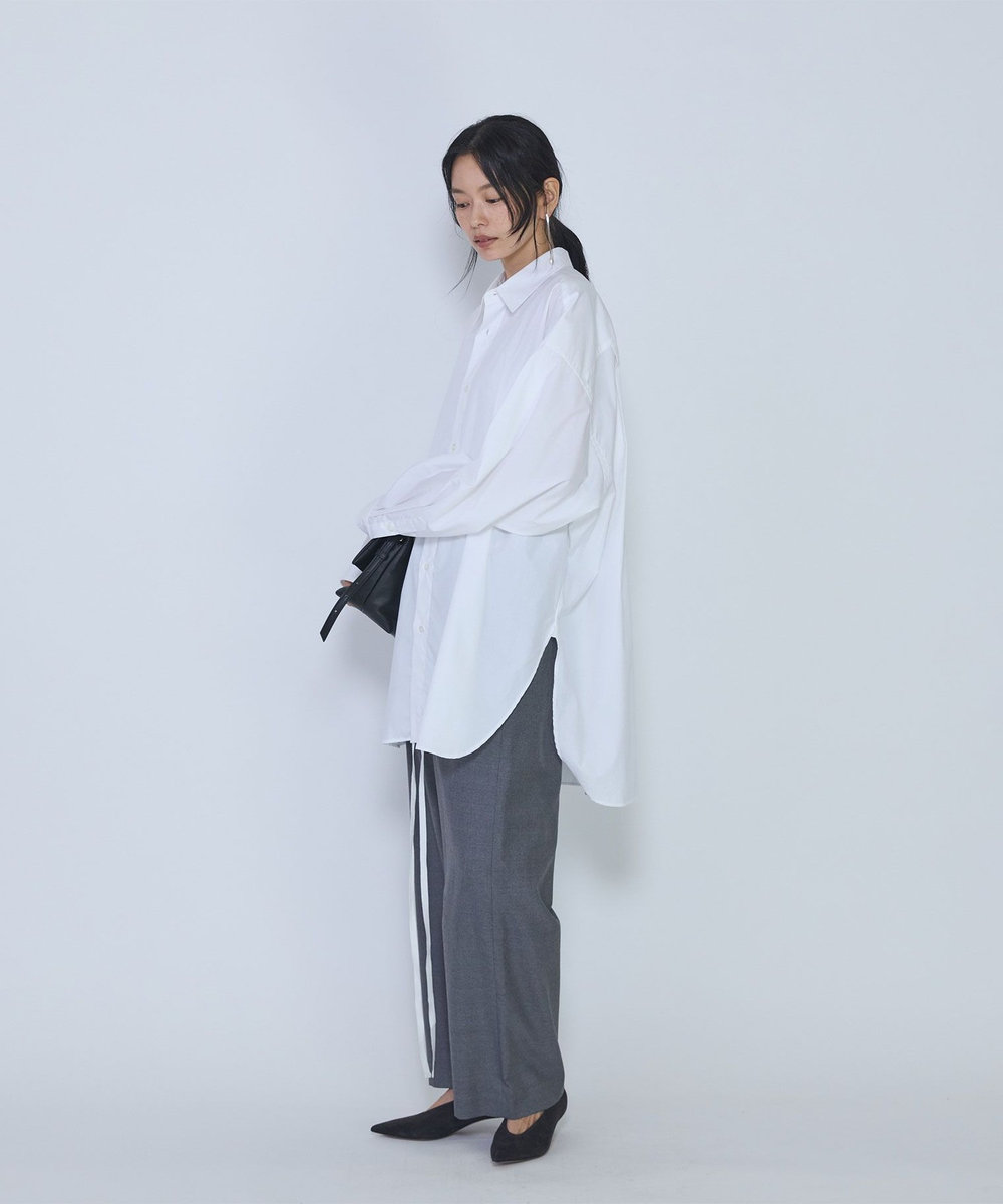 1er Arrondissement ＜INSCRIRE/アンスクリア＞"Wrap"シャツ ホワイト