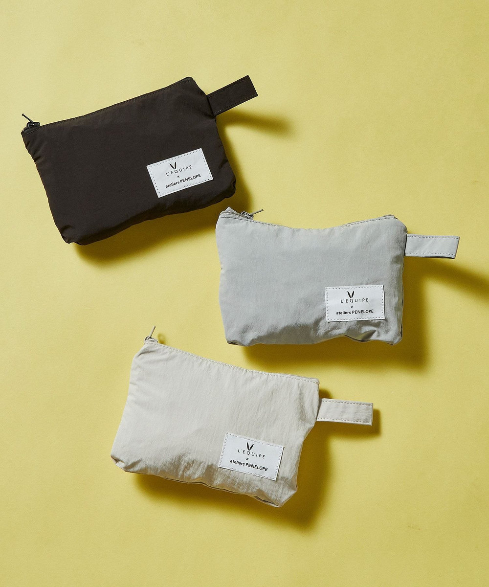 L'EQUIPE ateliers PENELOPE×L'EQUIPE ポケッタブルトートバッグ ベージュ