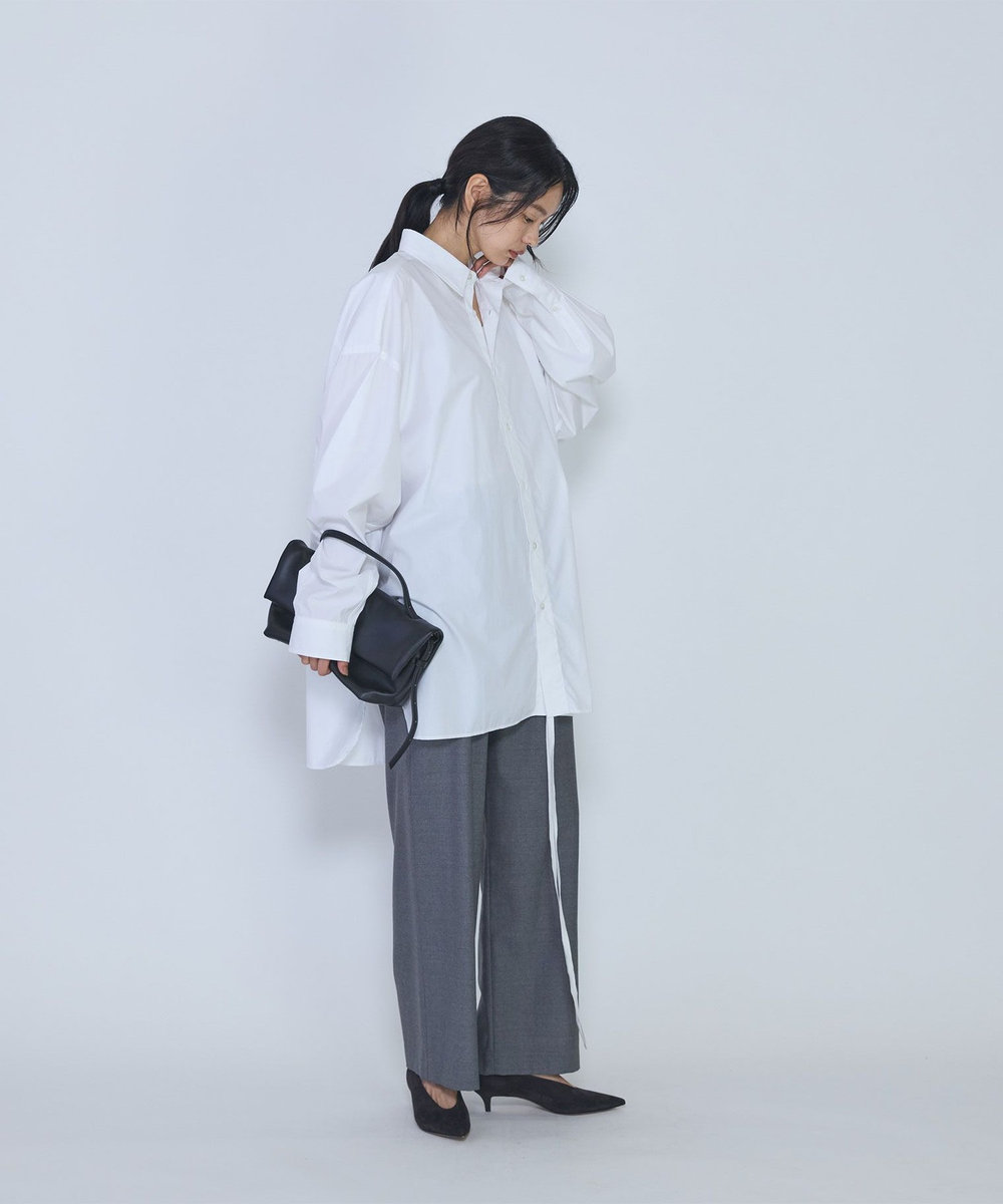 1er Arrondissement ＜INSCRIRE/アンスクリア＞"Wrap"シャツ ホワイト