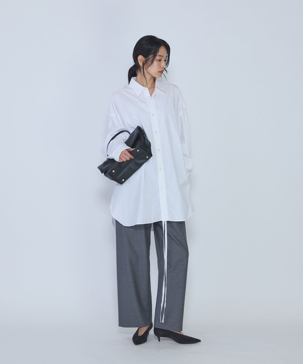 1er Arrondissement ＜INSCRIRE/アンスクリア＞"Wrap"シャツ ホワイト