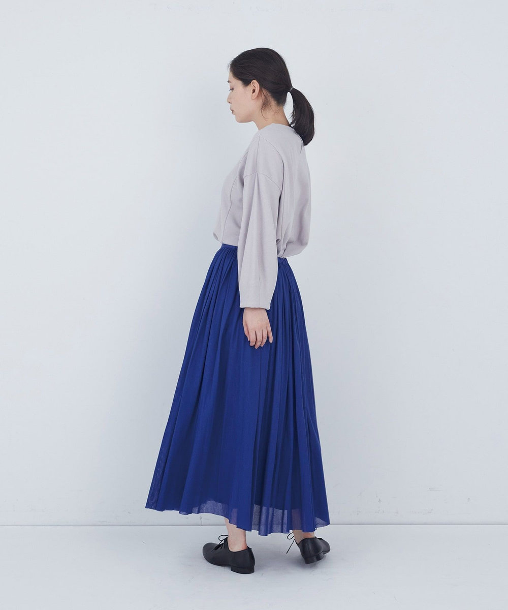 ADIEU TRISTESSE コットンチュールスカート ブルー