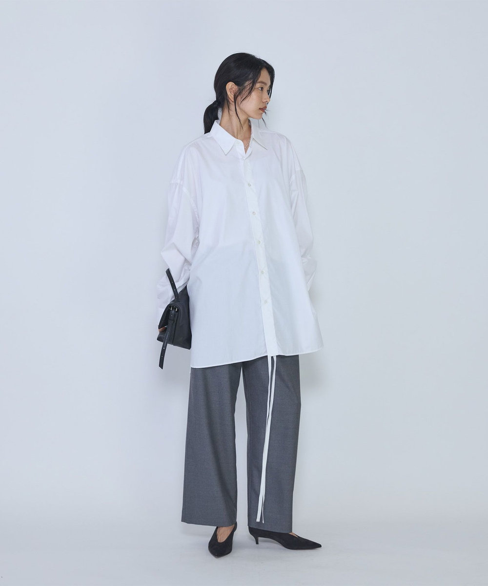 1er Arrondissement ＜INSCRIRE/アンスクリア＞"Wrap"シャツ ホワイト