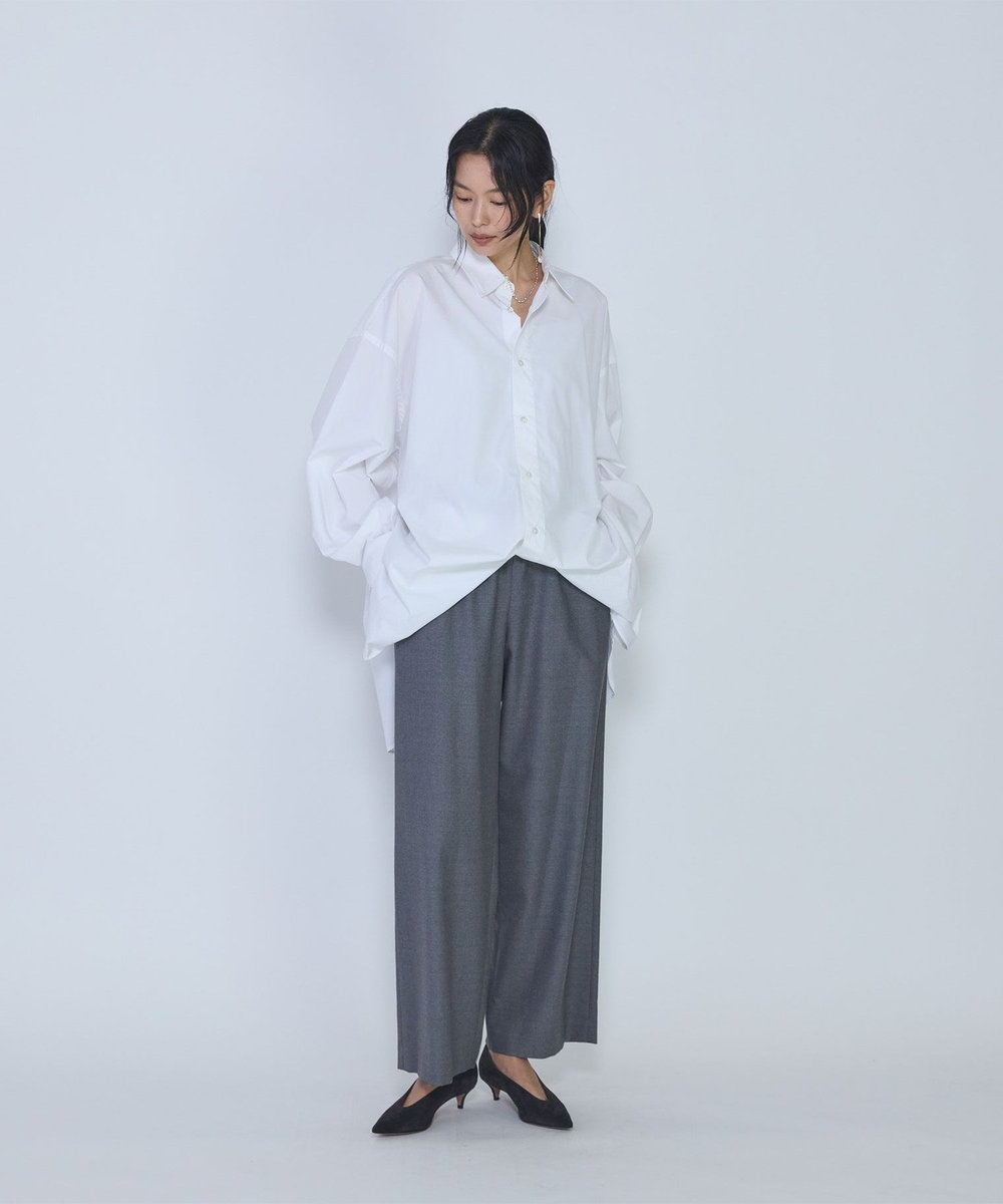 1er Arrondissement ＜INSCRIRE/アンスクリア＞"Wrap"シャツ ホワイト