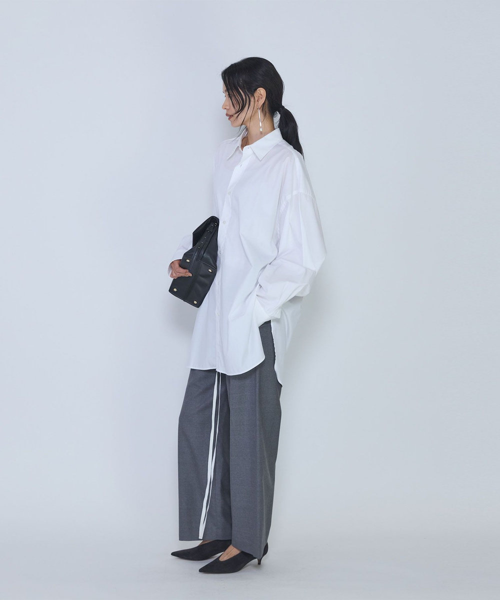 1er Arrondissement ＜INSCRIRE/アンスクリア＞"Wrap"シャツ ホワイト