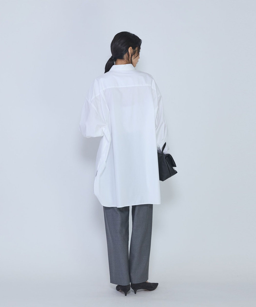 1er Arrondissement ＜INSCRIRE/アンスクリア＞"Wrap"シャツ ホワイト