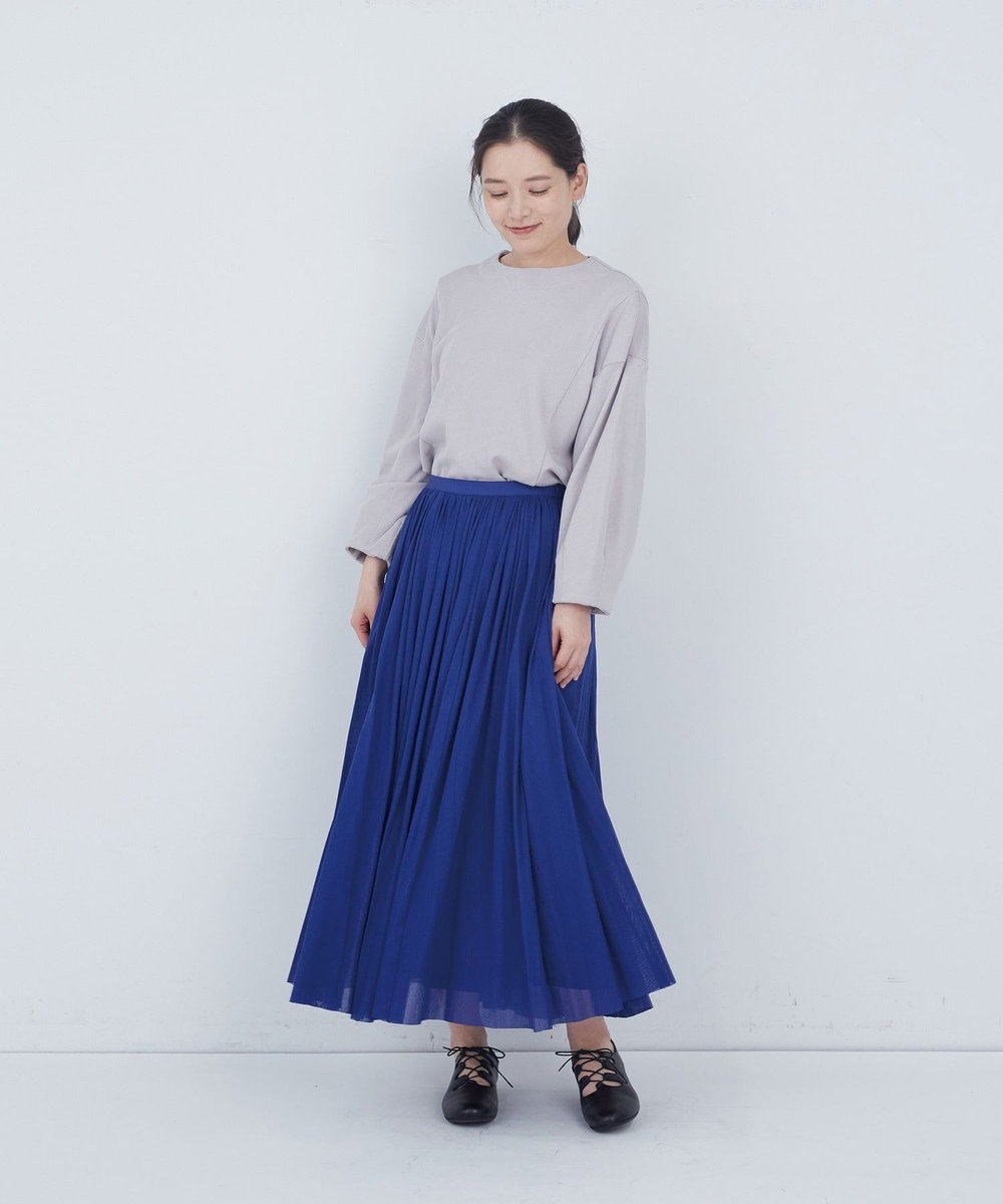 ADIEU TRISTESSE コットンチュールスカート ブルー