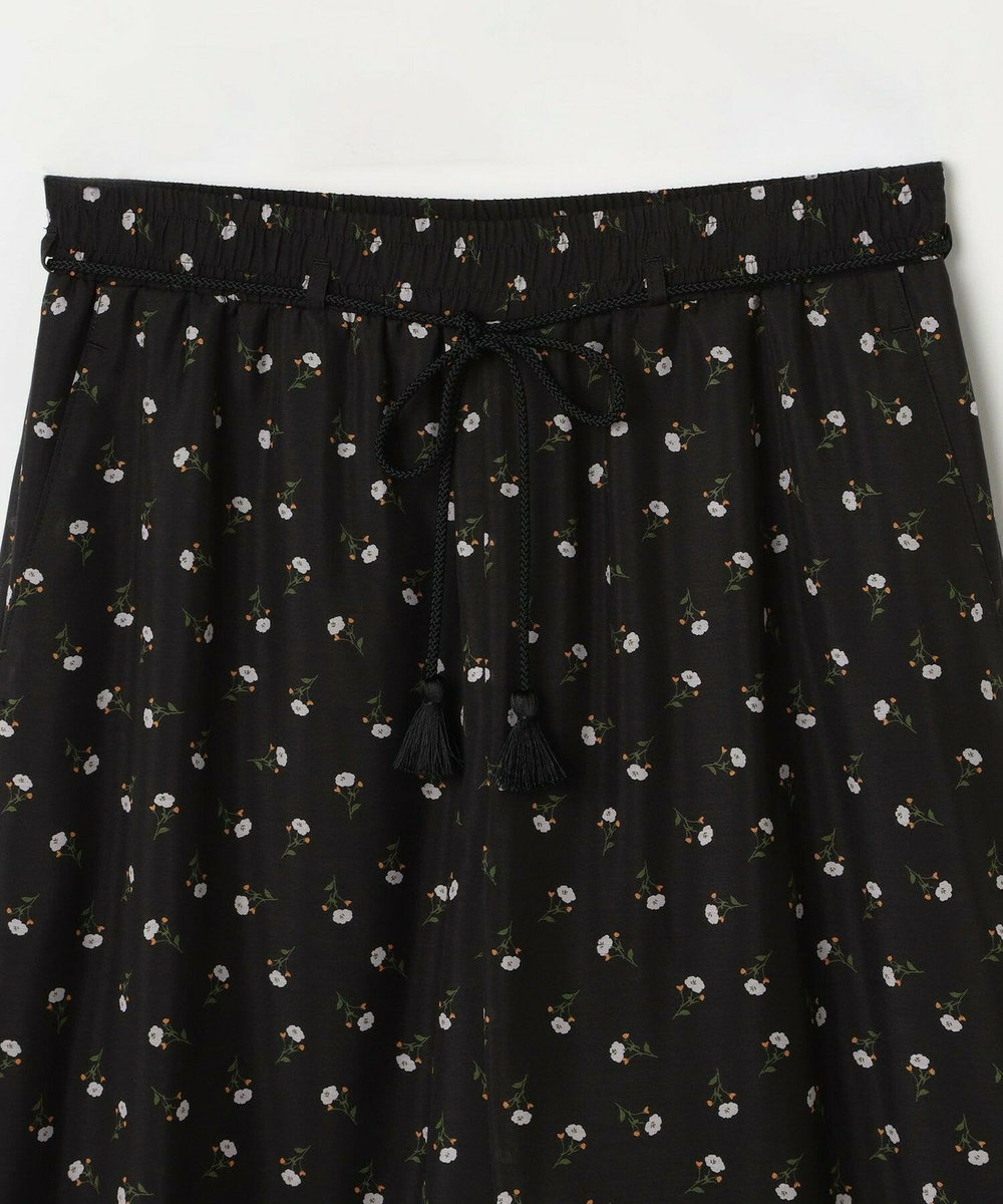 L'EQUIPE スモールフラワープリントパンツ ブラック