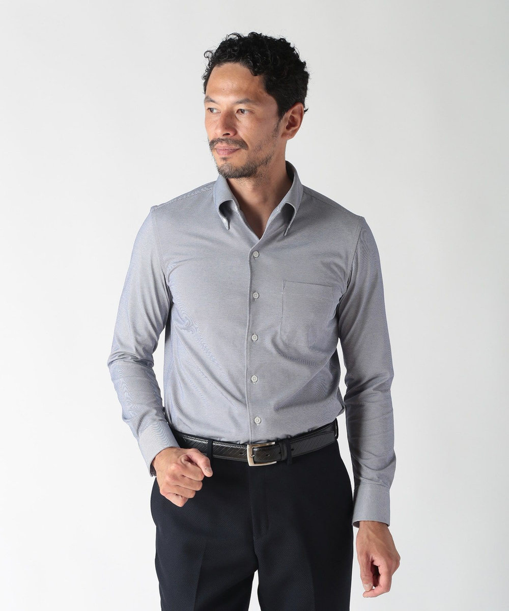 MEN'S BIGI 型押しオリジナルレザーベルト ブラック