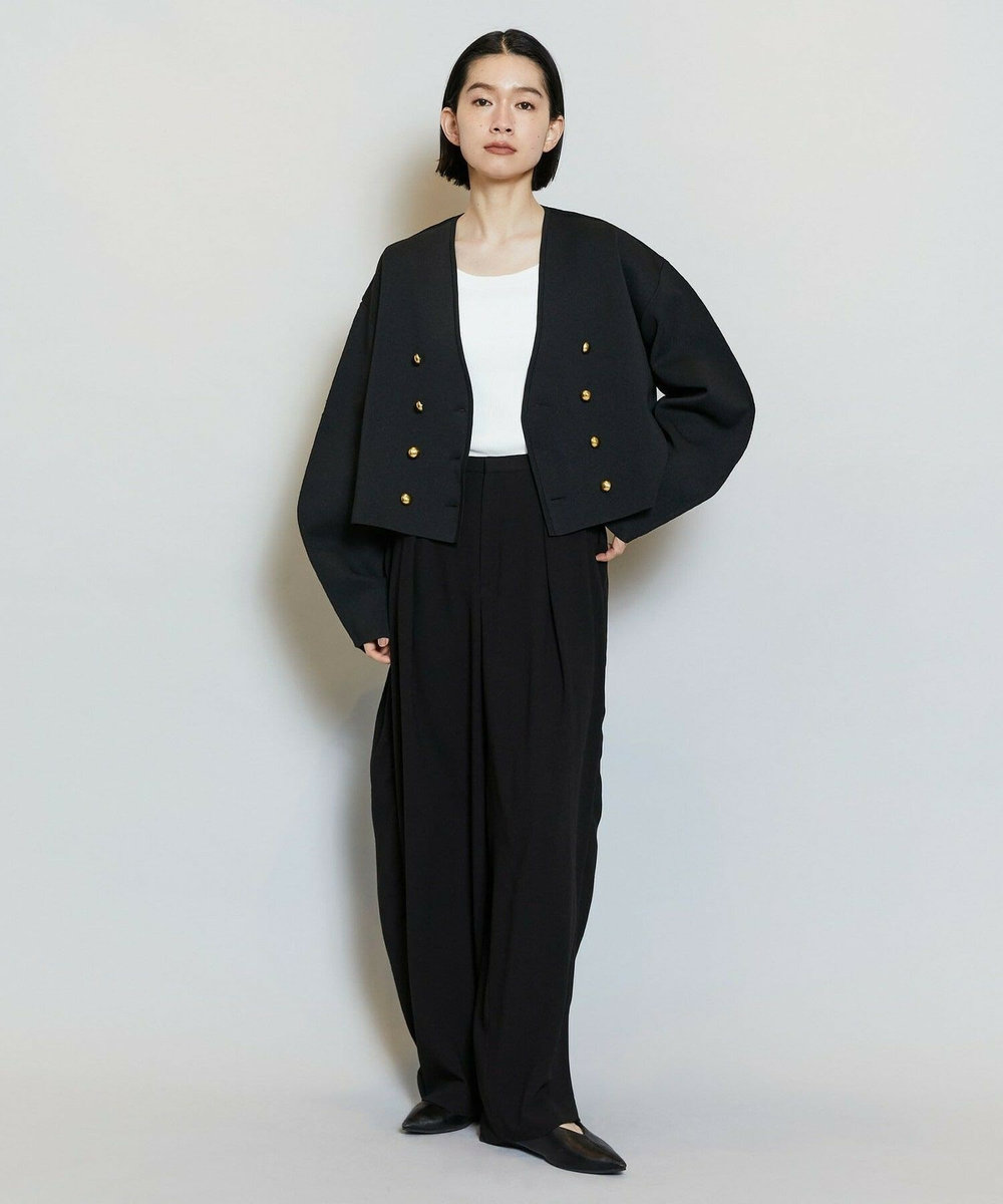 MOGA ソフトジョーゼットバレルパンツ ブラック