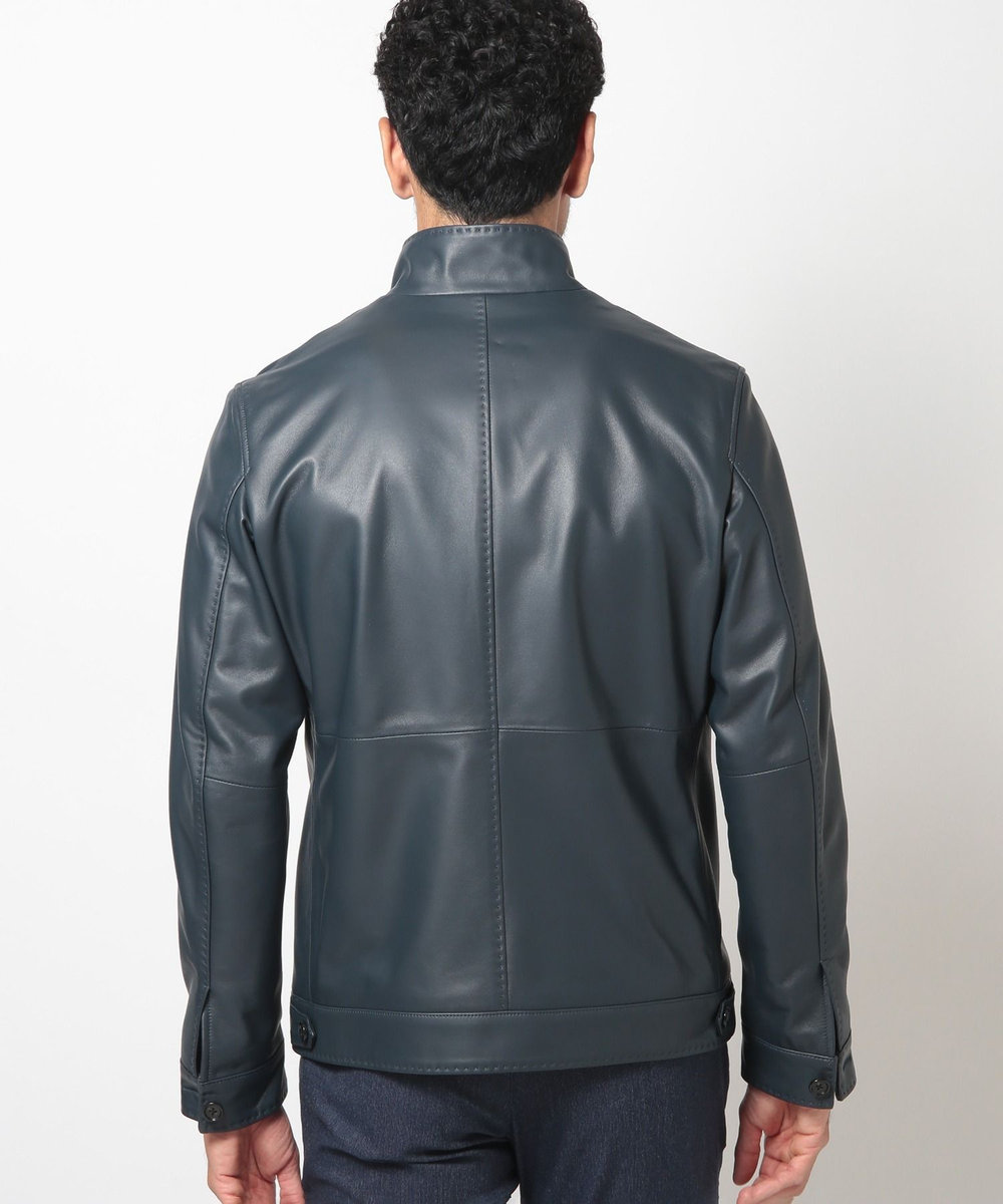 MEN'S BIGI クロームタンニングレザージャケット ネイビー