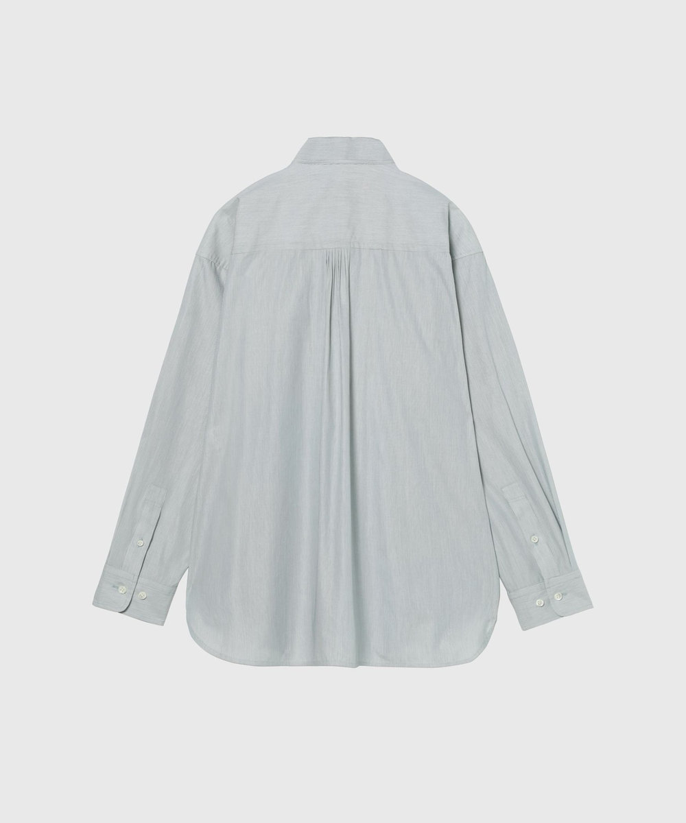 DÉPAREILLÉ PINSTRIPE BOW SHIRT / ピンストライプボウシャツ グリーン