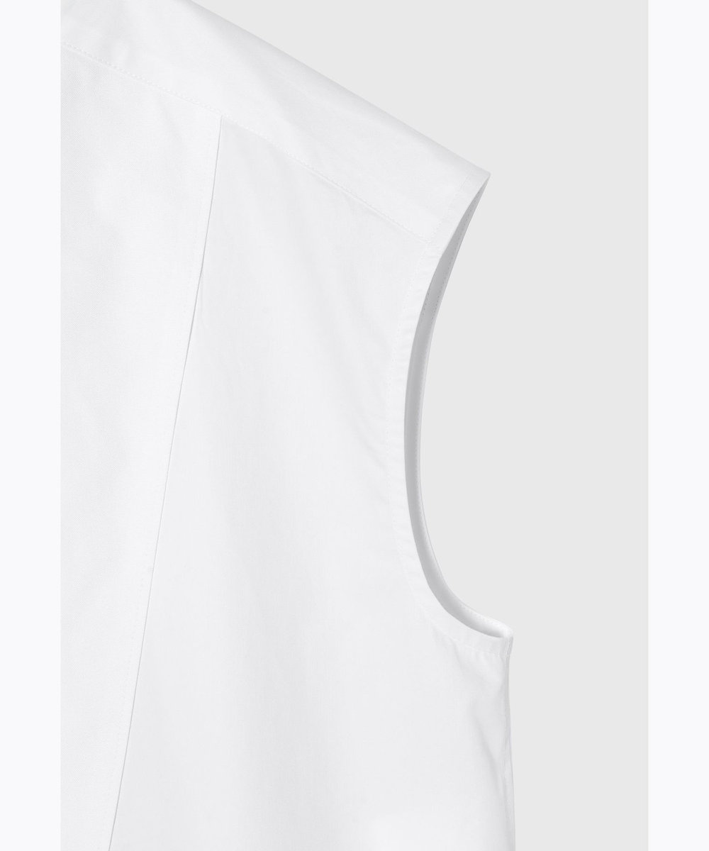 DÉPAREILLÉ TYPEWRITER BOW NO SLEEVE BLOUSE / タイプライターボウノースリーブブラウス ホワイト
