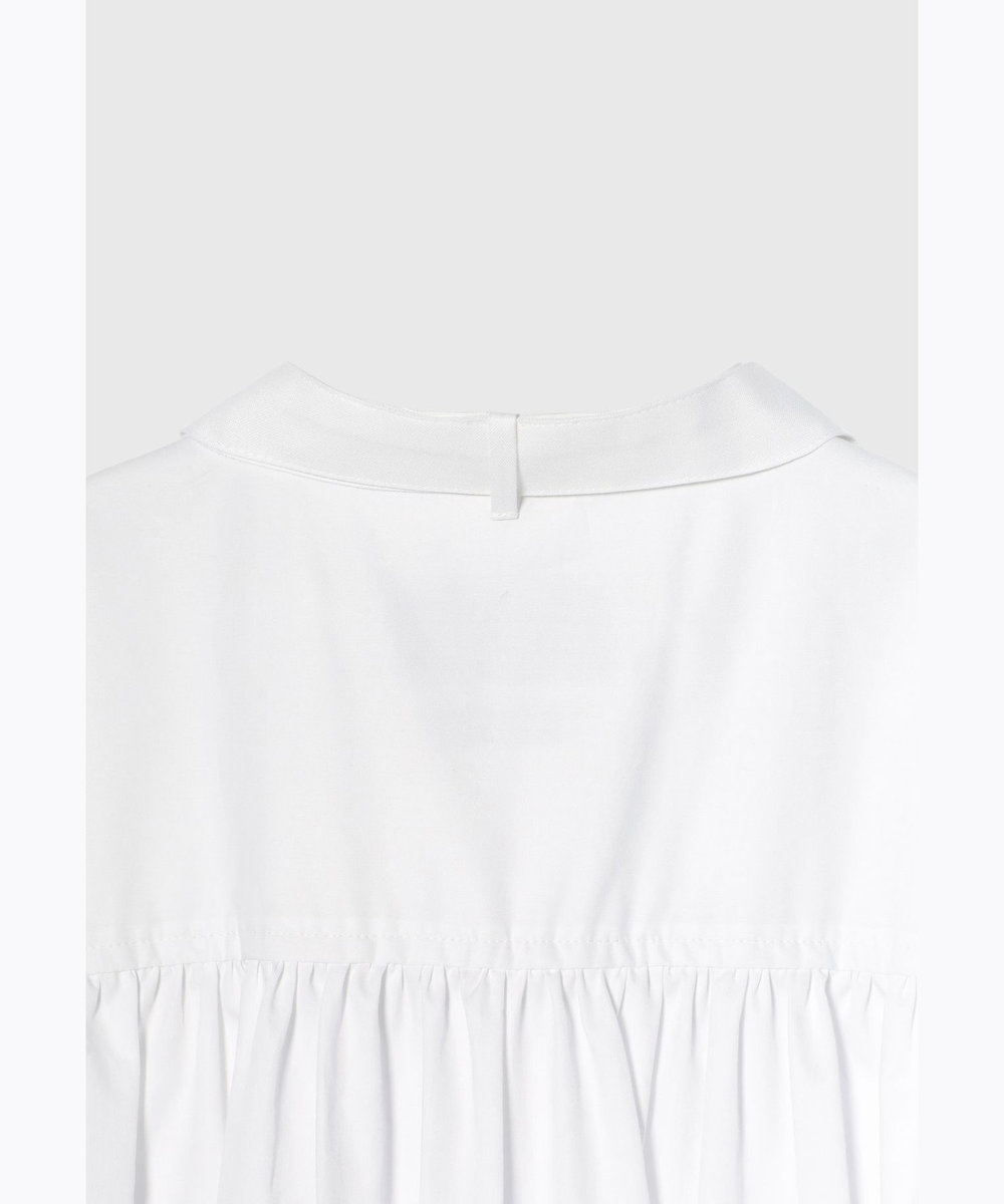DÉPAREILLÉ TYPEWRITER BOW NO SLEEVE BLOUSE / タイプライターボウノースリーブブラウス ホワイト
