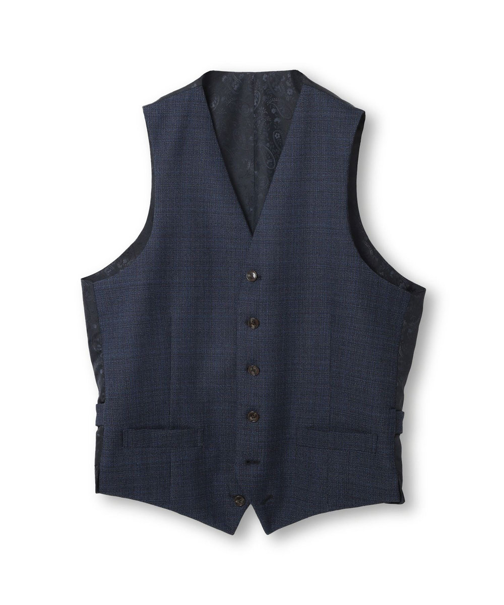 MEN'S BIGI ミックスヤーン/ポップサックリバーシブルベスト ベージュ