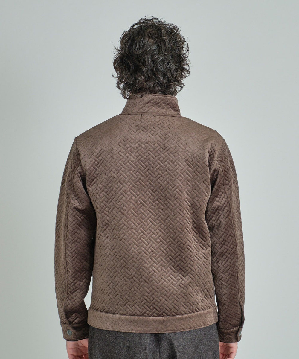 MEN'S BIGI ベロアキルトステッチブルゾン モカ