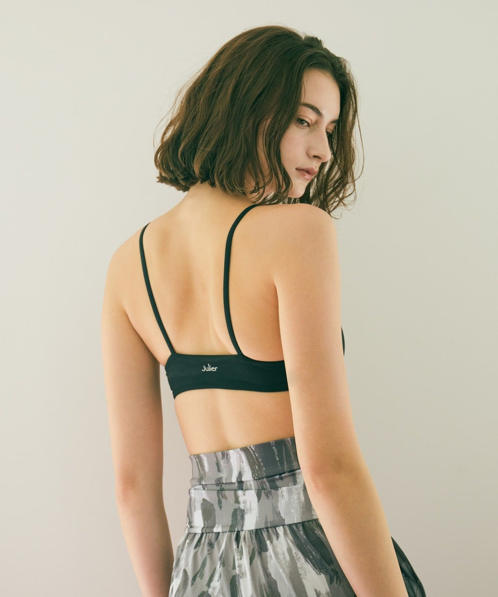 Julier YOGA FITバンドゥブラトップ/パット付き・UVカット・吸汗速乾・ホットヨガ対応・水着・水陸両用 ブラック
