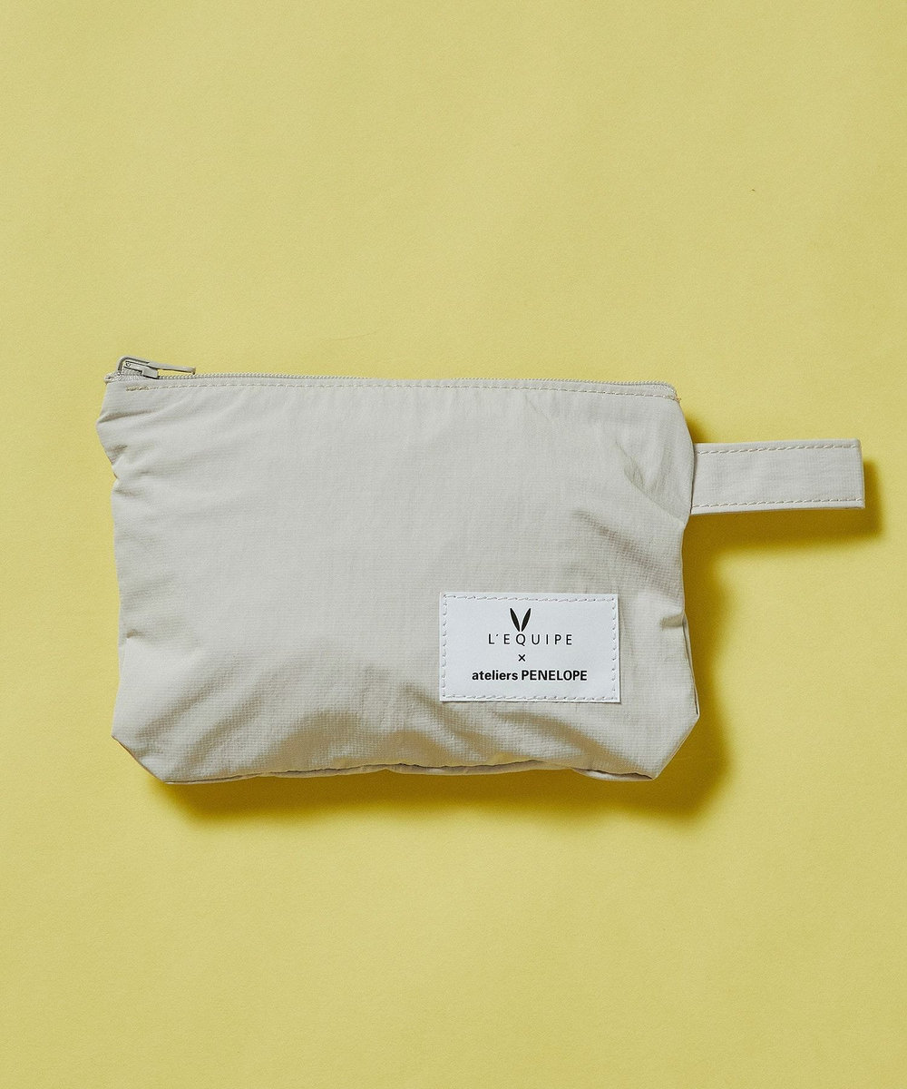 L'EQUIPE ateliers PENELOPE×L'EQUIPE ポケッタブルトートバッグ ベージュ