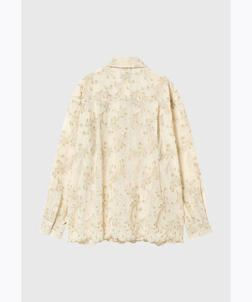 DÉPAREILLÉ EMBROIDERY SHIRT / エンブロイダリーシャツ ベージュ