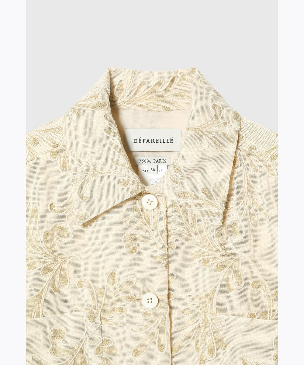 DÉPAREILLÉ EMBROIDERY SHIRT / エンブロイダリーシャツ ベージュ