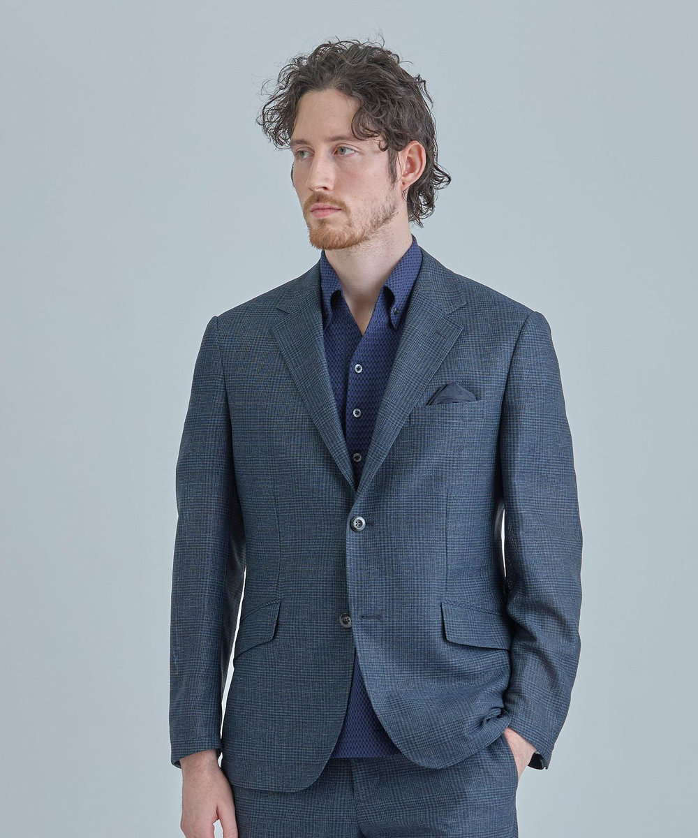 MEN'S BIGI 【ACTIVE TAILOR】カラミメッシュストレッチジャケット＜軽量/通気性/ストレッチ＞ ダークネイビー