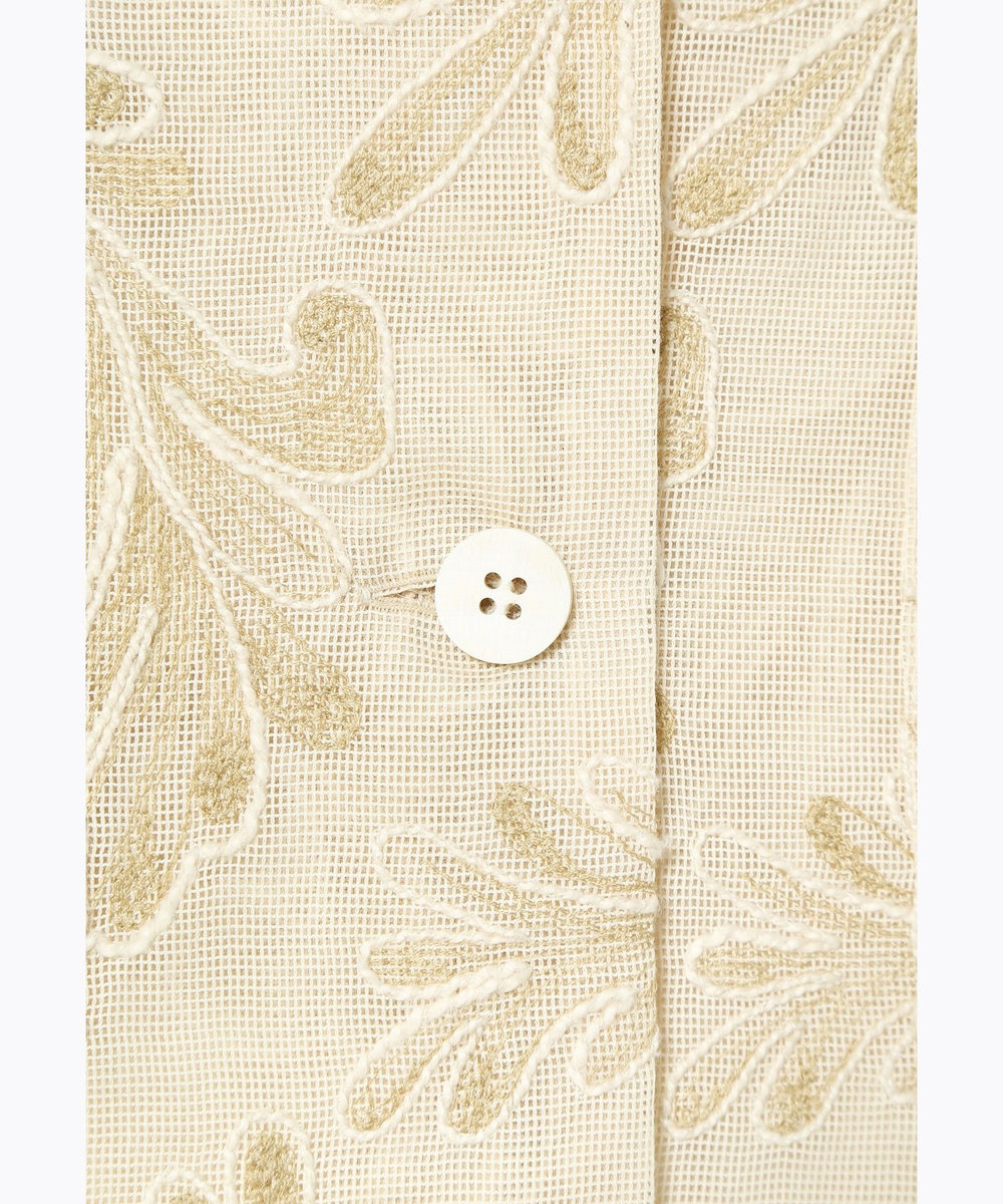 DÉPAREILLÉ EMBROIDERY SHIRT / エンブロイダリーシャツ ベージュ