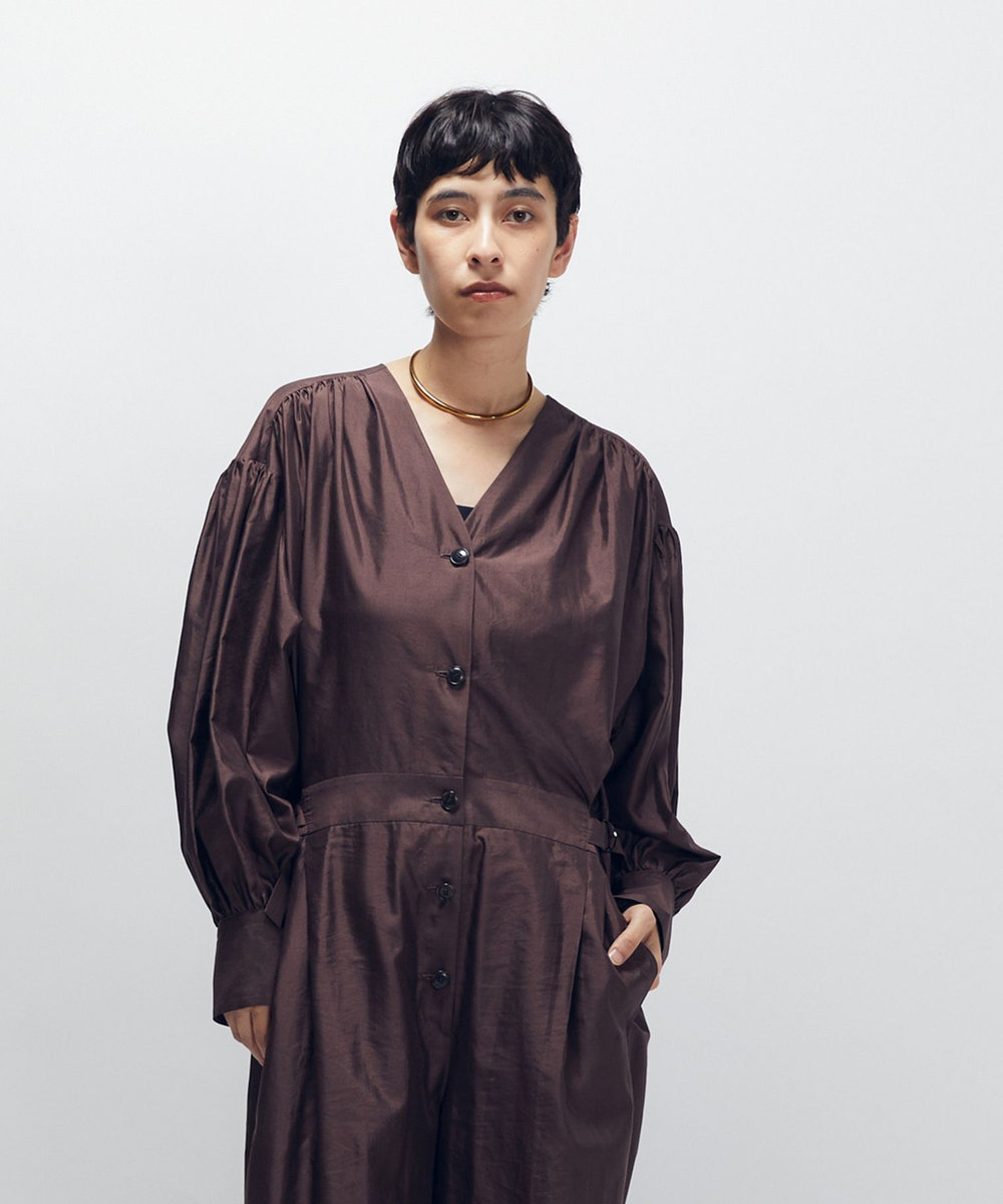 1er Arrondissement シルクコンビネゾン ブラウン