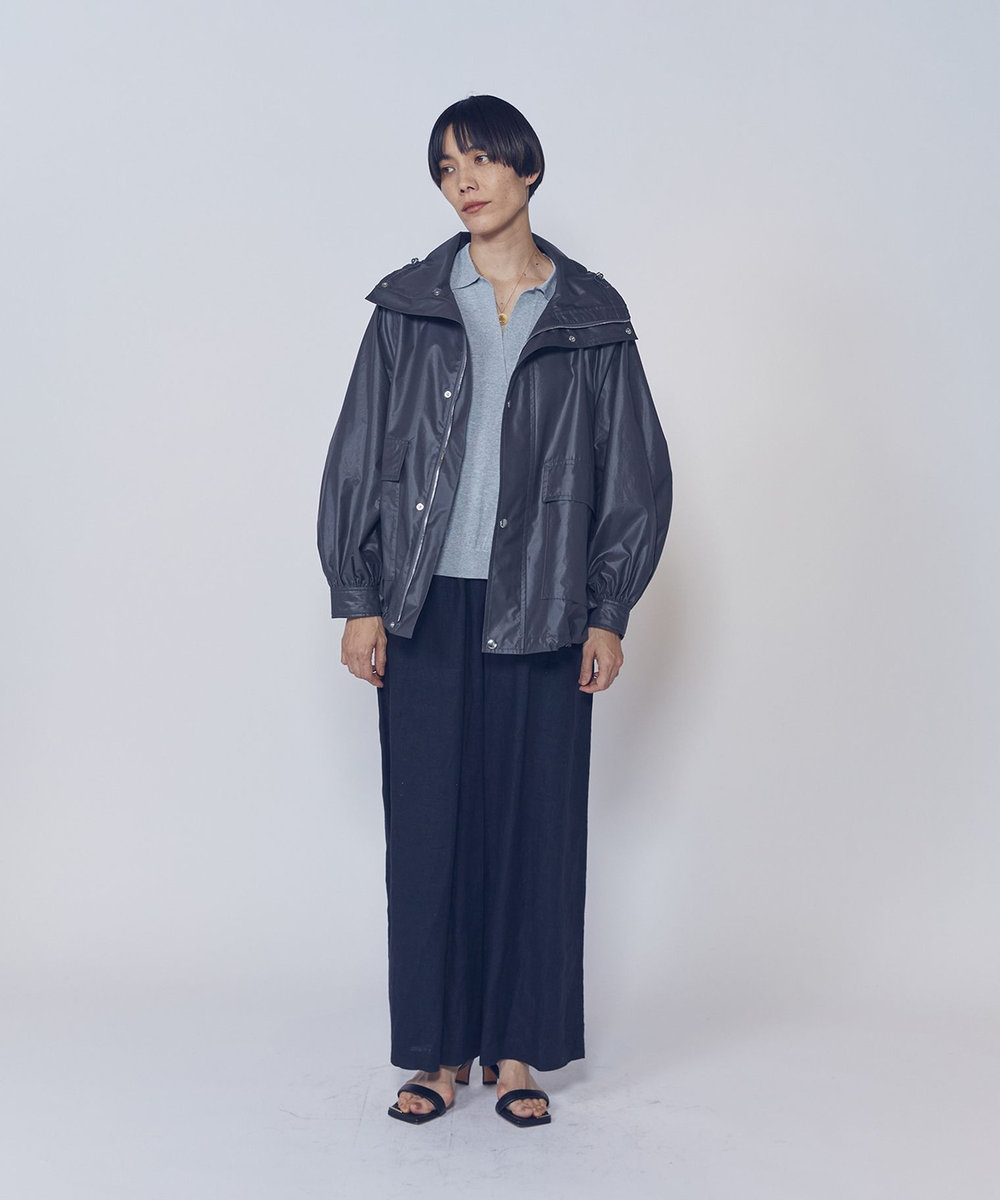 1er Arrondissement ウォッシュリネンイージーパンツ ブラック