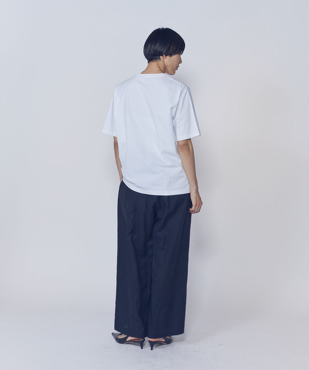 1er Arrondissement ウォッシュリネンイージーパンツ ブラック