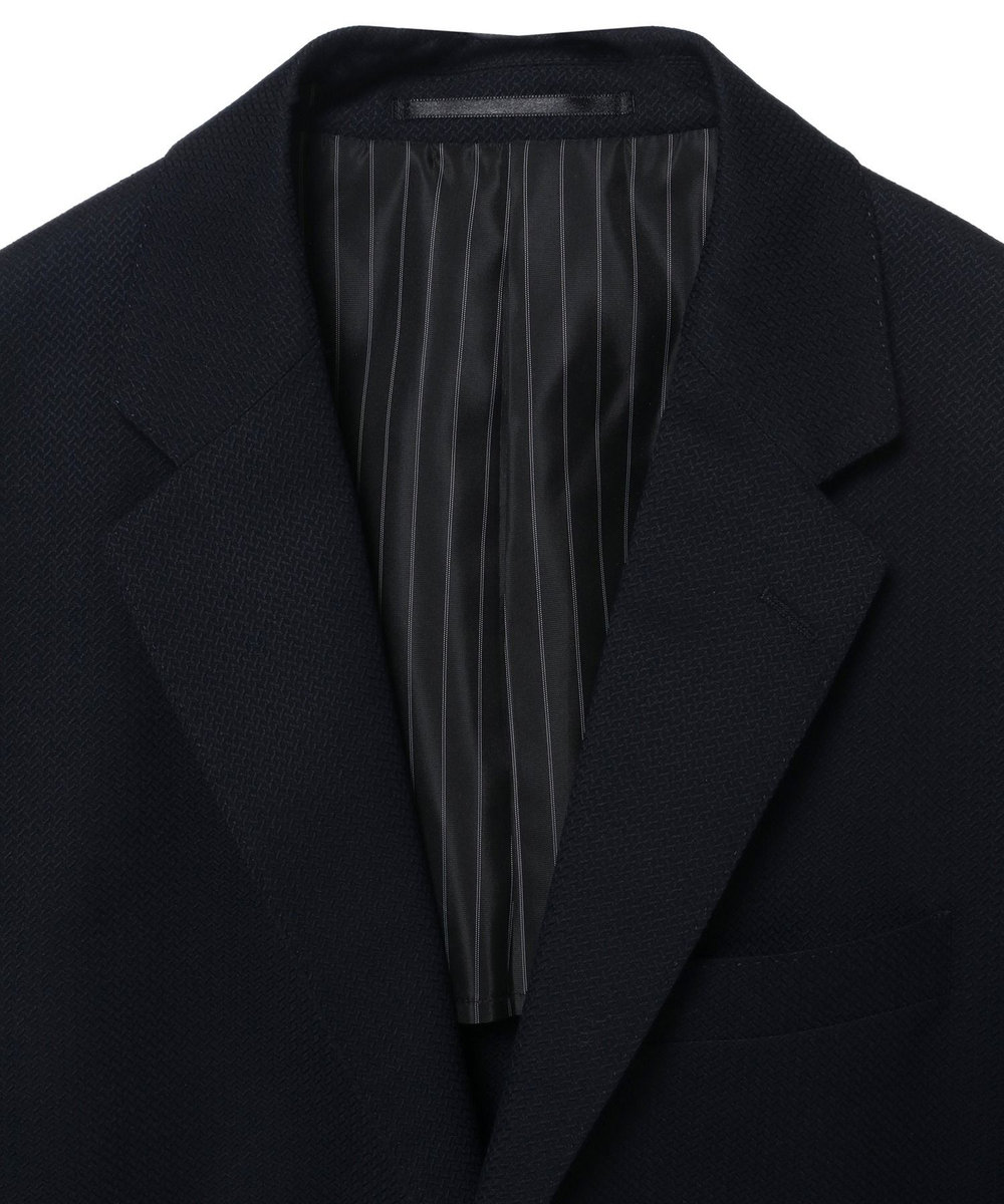 MEN'S BIGI シェブロンジャカードスーツセットアップ＜同素材ベストあり＞ ネイビー