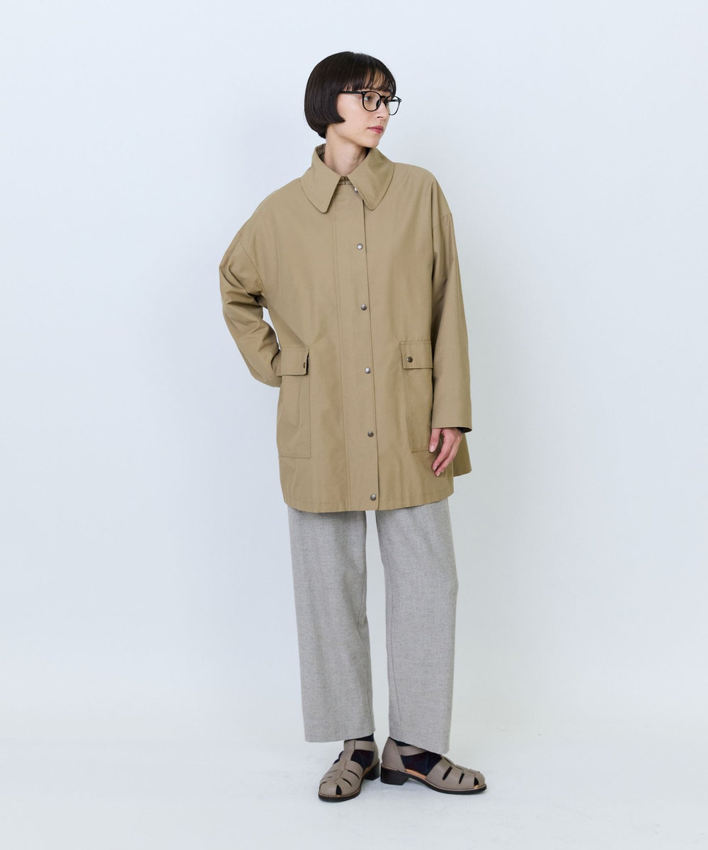 LOISIR コットンナイロンユーティリティジャケット ベージュ