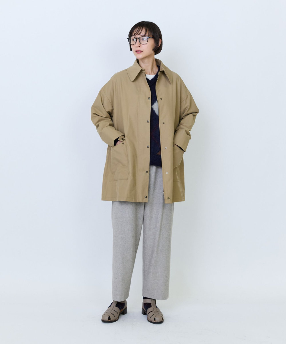 LOISIR コットンナイロンユーティリティジャケット ベージュ