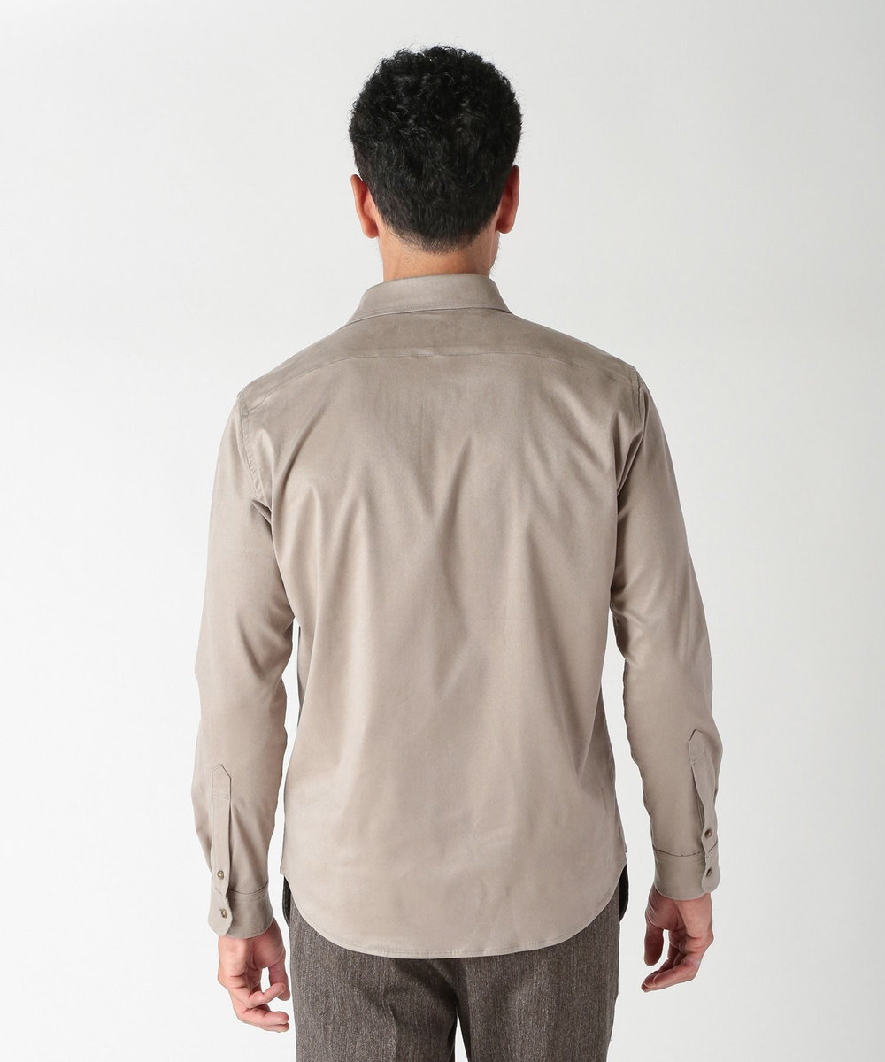 MEN'S BIGI コマスエードストレッチシャツ ライトグレー