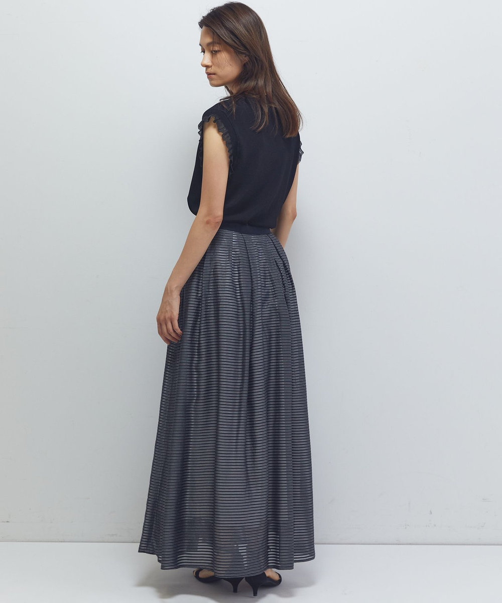 1er Arrondissement シアーボーダースカート ブラック
