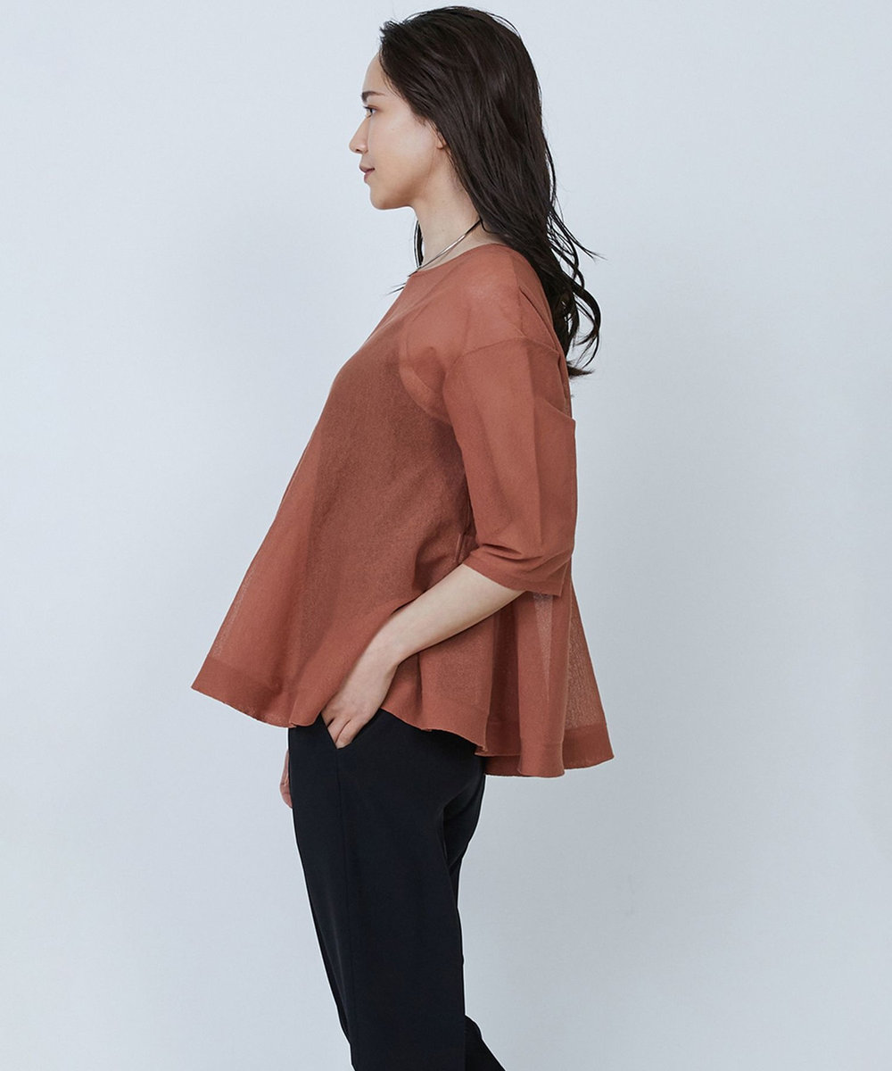 1er Arrondissement ラッフルヘムニットプルオーバー テラコッタ