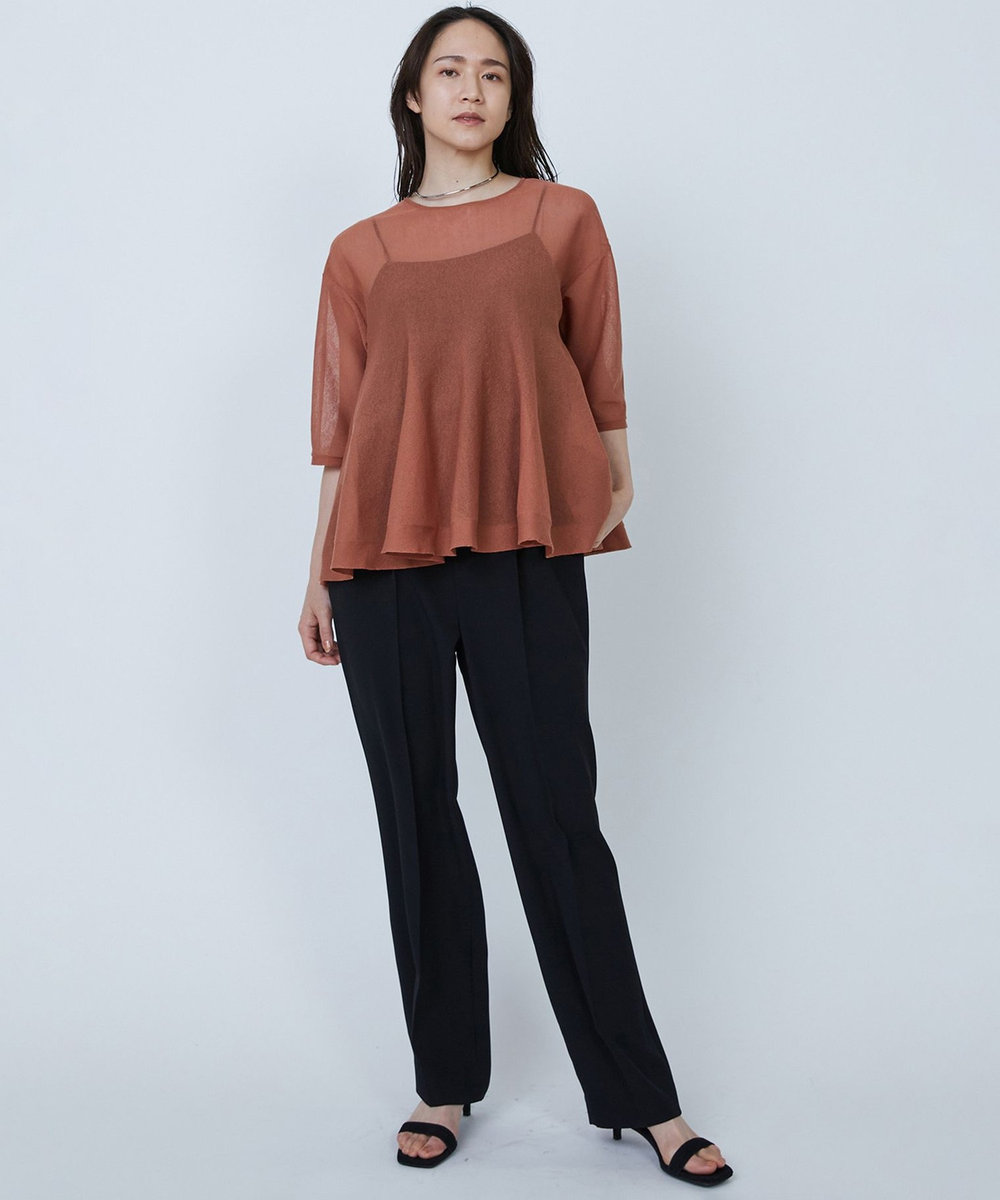 1er Arrondissement ラッフルヘムニットプルオーバー テラコッタ