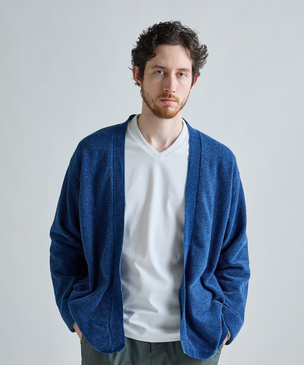 MEN'S BIGI アクティブテーラー シルケットスムース VネックロングTシャツ［シルケット加工/抗菌防臭/帯電防止］ ホワイト