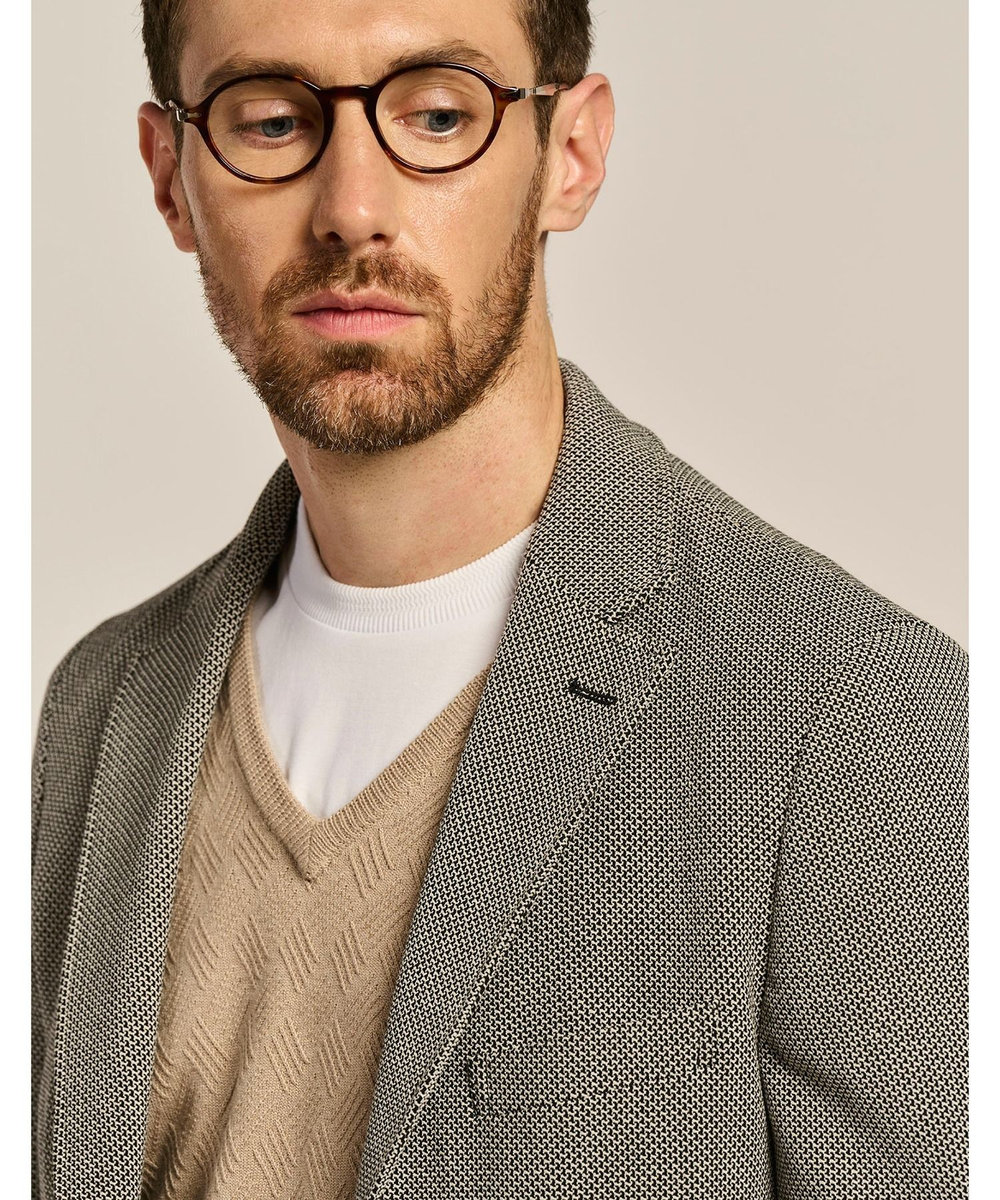 MEN'S BIGI 【ACTIVE TAILOR】シルケットスムースクルーネックロングTシャツ ホワイト