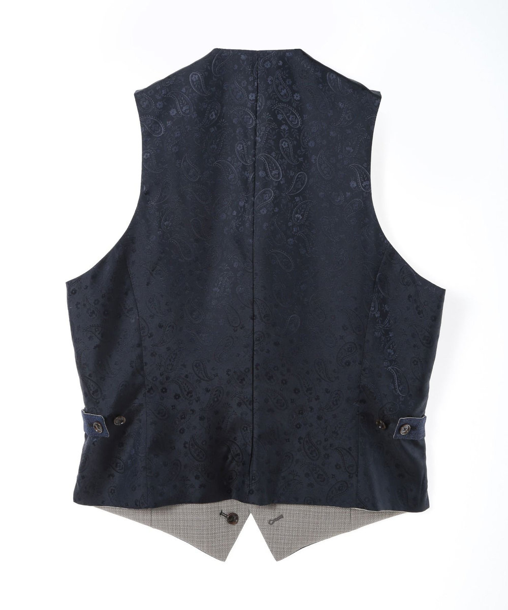 MEN'S BIGI ミックスヤーン/ポップサックリバーシブルベスト ベージュ