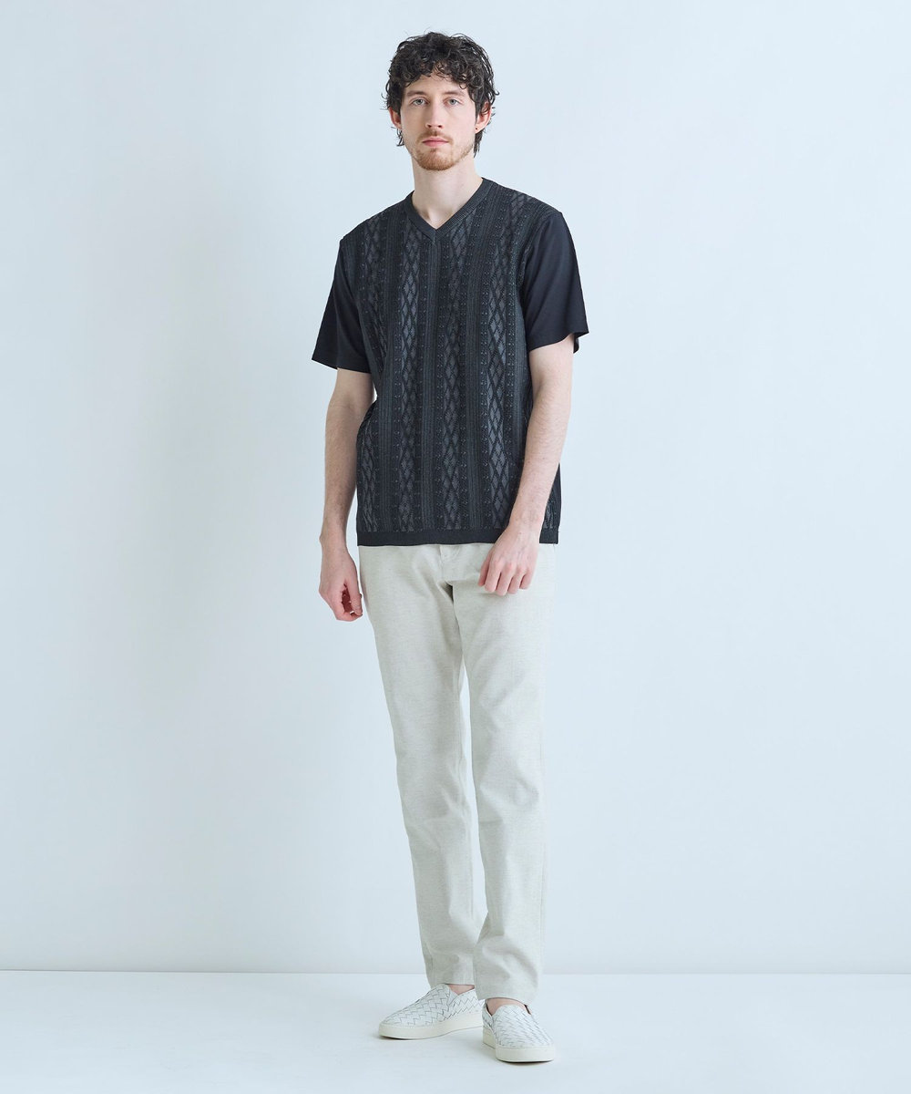 MEN'S BIGI シェルタリングドライオックス フルレングスパンツ＜吸汗速乾/紫外線防止/接触冷感/ストレッチ＞ ベージュ