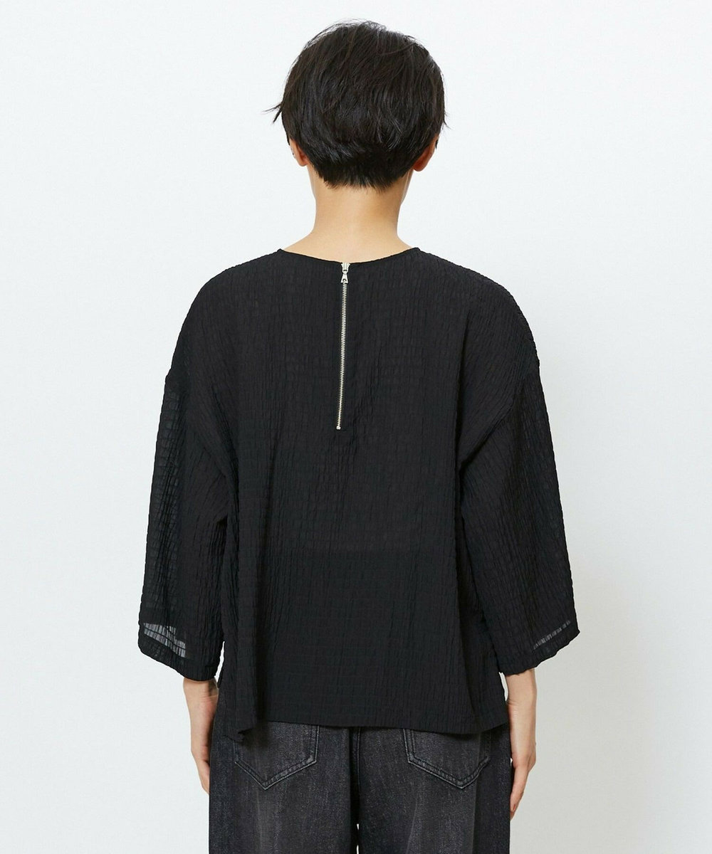feerique feerique　シャーリングクロスブラウス ブラック