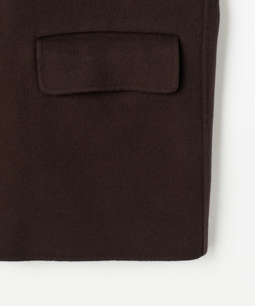 DÉPAREILLÉ DOUBLE FACE BEAVER STAND COLLAR COAT / ダブルフェイスビーバースタンドカラーコート ブラウン