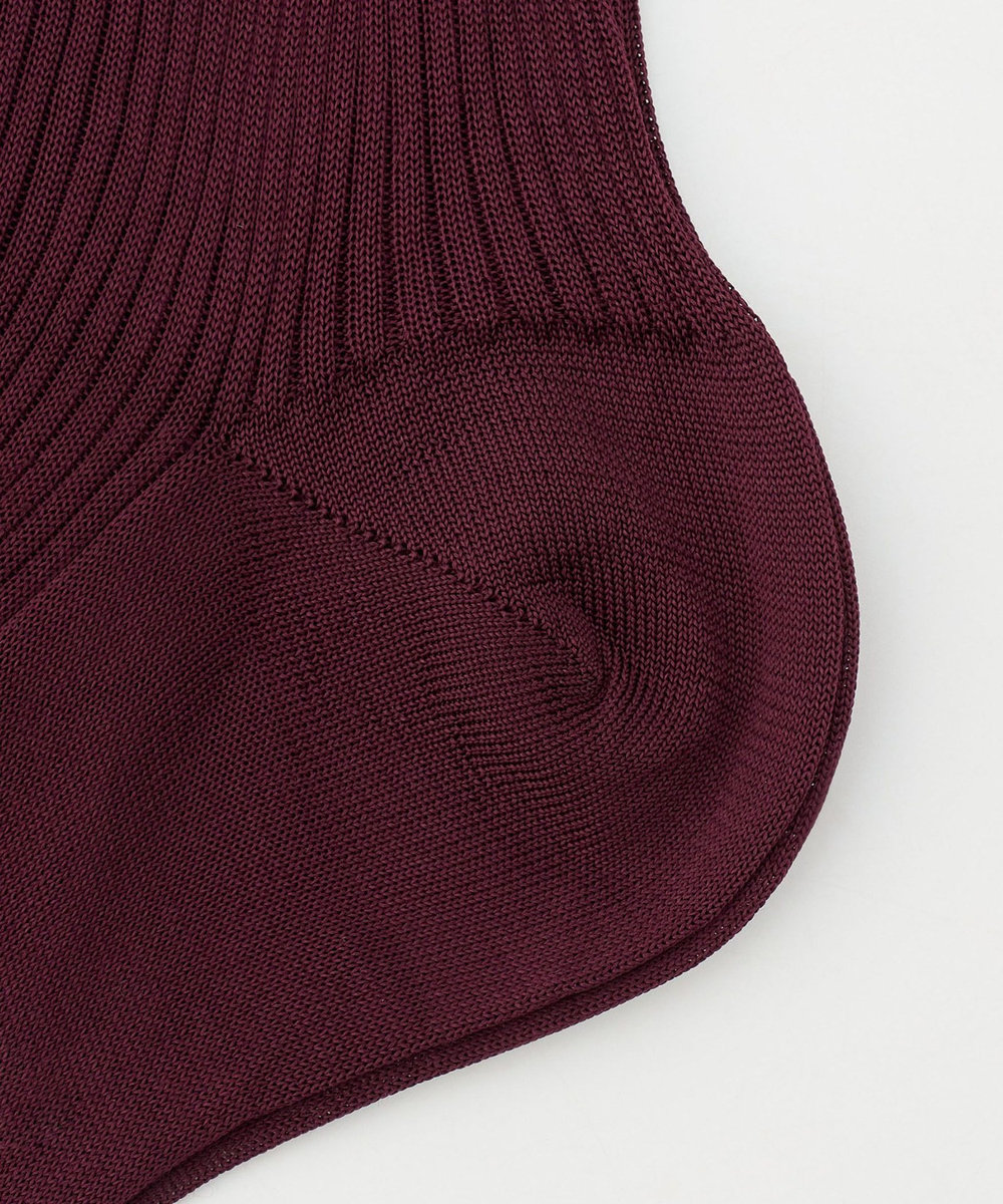 unbilanc BRESCIANI シルクショートソックス ボルドー