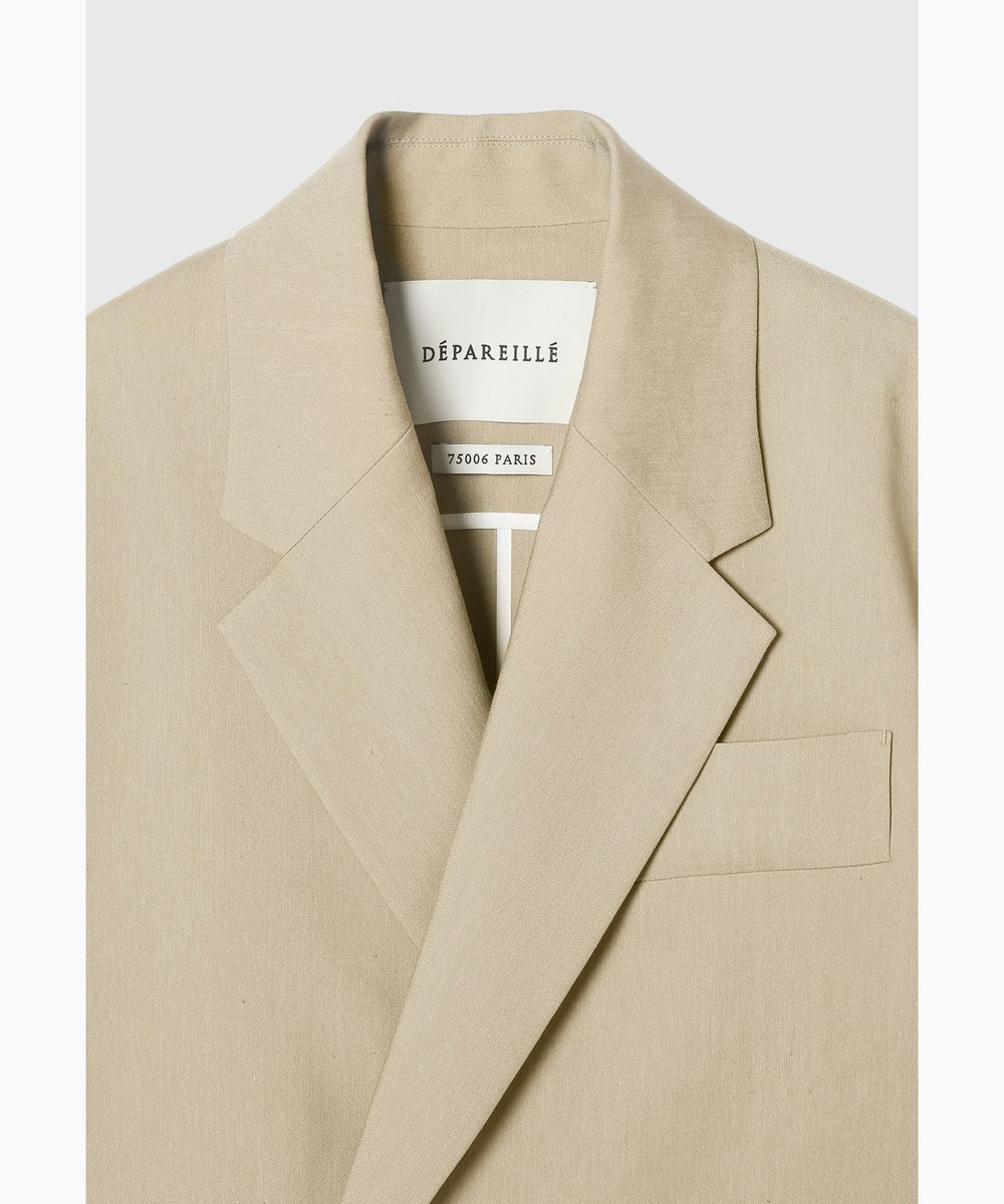 DÉPAREILLÉ LINEN POLYESTER TWILL JACKET ベージュ