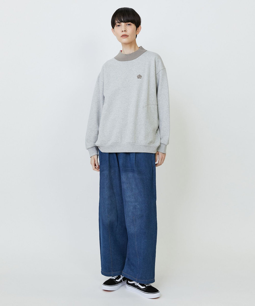 FRAPBOIS リブネックスウェット グレー