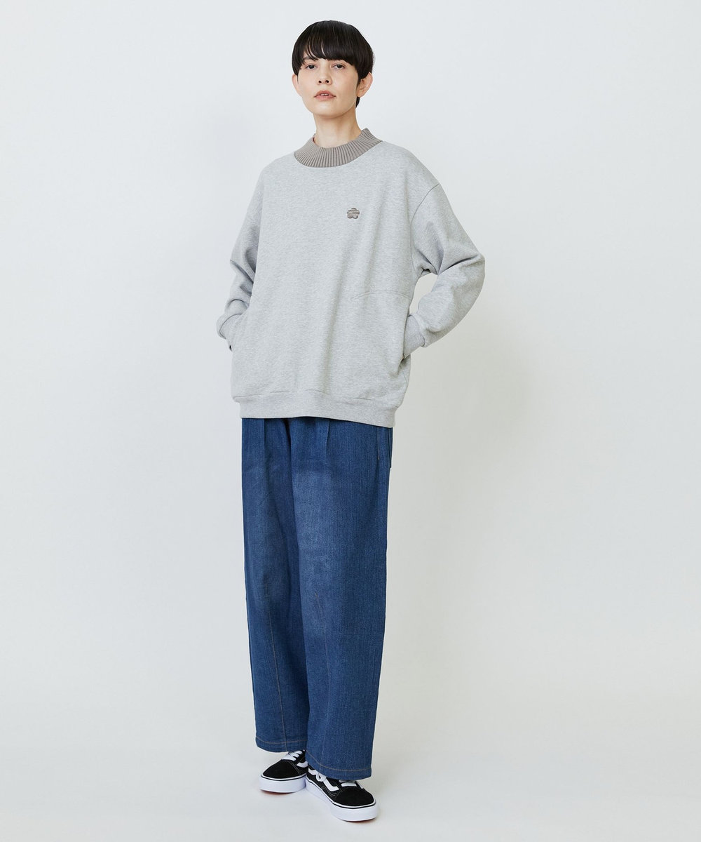 FRAPBOIS リブネックスウェット グレー